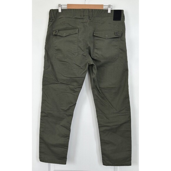 Sean John Pants Men 36x28 Green Mercer Cargo Slim Straight Double Knee Moto - Picture 6 of 13